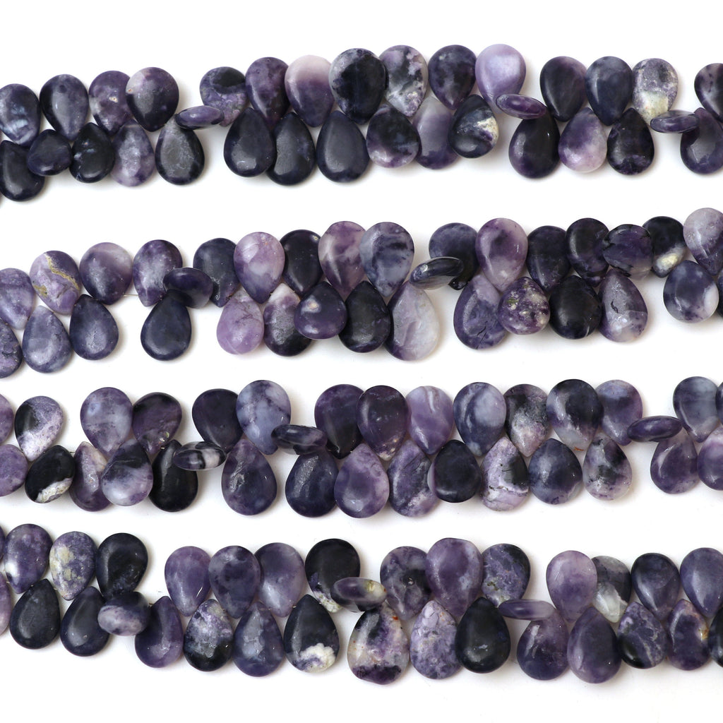 Natural Purple Opal Smooth Pear Beads | 7.5x11 mm to 11.5x15.5 mm | Rare beads necklace | 8 Inch Full Strand | Price Per Strand - National Facets, Gemstone Manufacturer, Natural Gemstones, Gemstone Beads