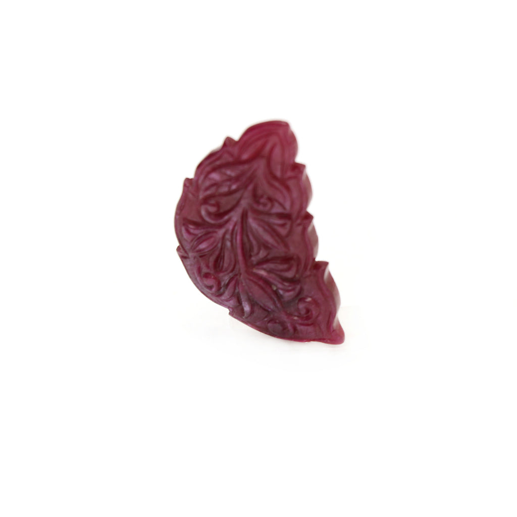 Natural Ruby Carving Semi- Circle Shape Loose Gemstone - 23x38 mm - Ruby Semi-Circle, Ruby Carving Loose Gemstone, 1 Piece - National Facets, Gemstone Manufacturer, Natural Gemstones, Gemstone Beads