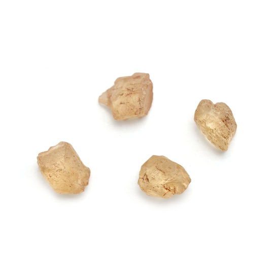 Natural Imperial Topaz Organic Rough Loose Gemstone | 12x12 mm | Imperial Topaz Jewelry Making Gemstone | Set of 10 Pieces