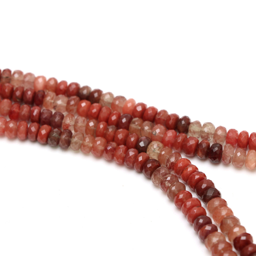Andesine Faceted Rondelle Beads | 6.5 mm to 7.5 mm | Andesine Rondelle Beads | Gem Quality | 8 Inch/ 18 Inch Full Strand | Price Per Strand - National Facets, Gemstone Manufacturer, Natural Gemstones, Gemstone Beads