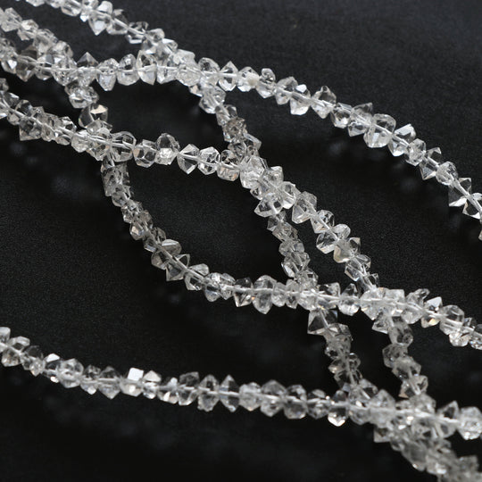Diamond Quartz Faceted Chips Beads, 3x4.5 mm to 3x6 mm, Diamond Quartz Jewelry Making Beads, 16 Inch, Price Per Strand