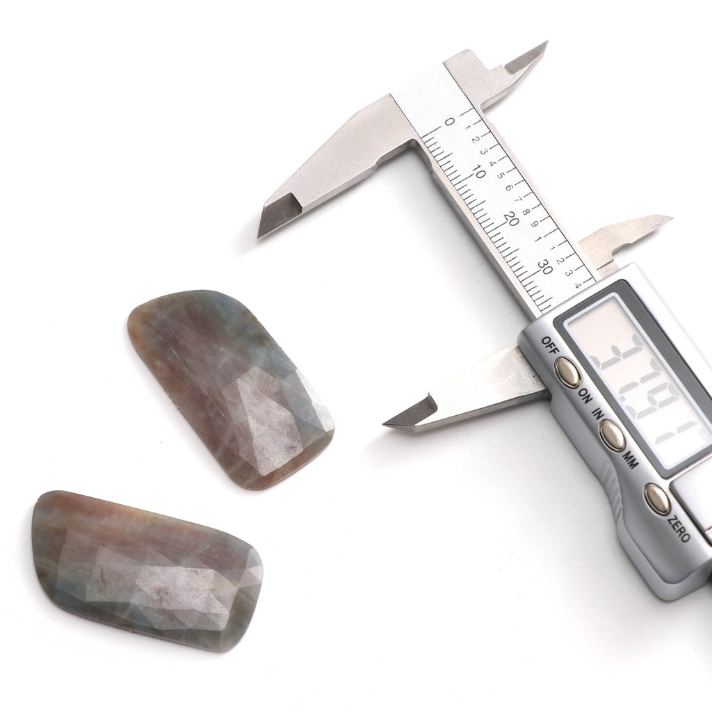 Natural Brown Sapphire Organic Faceted Loose Gemstone -39x19mm- Brown Sapphire Organic ,Loose Gemstone, Pair (2 Pieces) - National Facets, Gemstone Manufacturer, Natural Gemstones, Gemstone Beads
