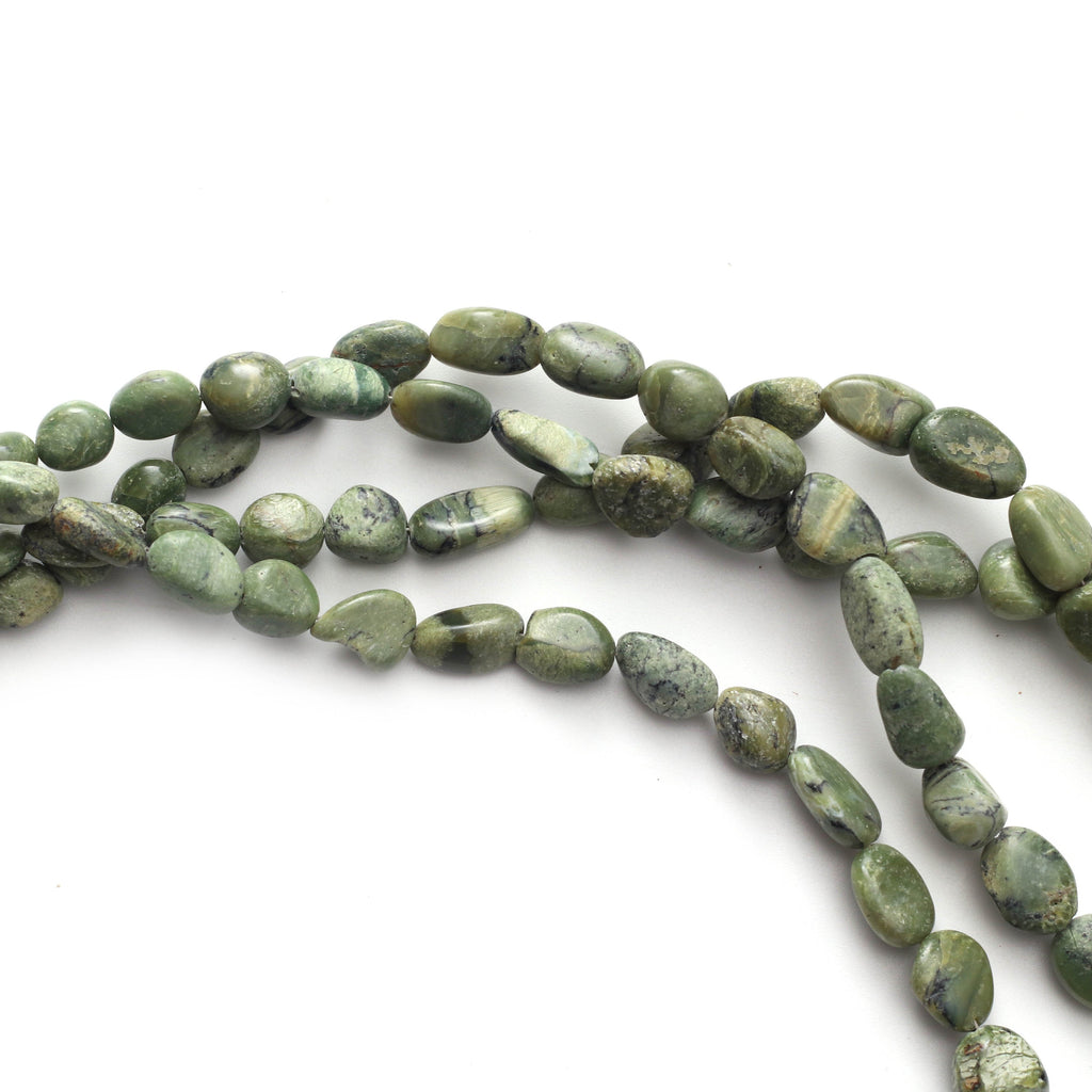 Natural Serpentine Opal Smooth Tumble Beads- 5.5x8.5 to 10.5x14.5 mm - Gem Quality ,8 Inch / 16 Inch Full Strand, Price Per Strand - National Facets, Gemstone Manufacturer, Natural Gemstones, Gemstone Beads