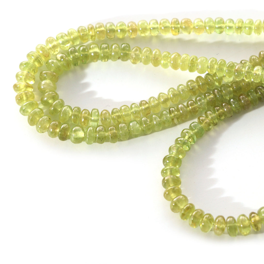 Sphene Smooth Roundel Beads, 3 mm to 6 mm, Sphene Roundel Beads - Gem Quality , 8 Inch/ 16 Inch/ 18 Inch Full Strand, Price Per Strand - National Facets, Gemstone Manufacturer, Natural Gemstones, Gemstone Beads