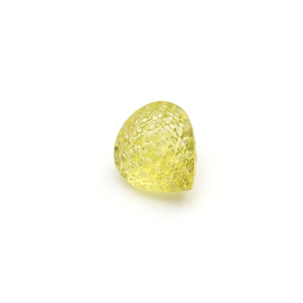 Natural Lemon Topaz Heart Concave Loose Gemstone | Heart Lemon Topaz | 16x16 mm | Concave Gemstone | 1 Piece - National Facets, Gemstone Manufacturer, Natural Gemstones, Gemstone Beads