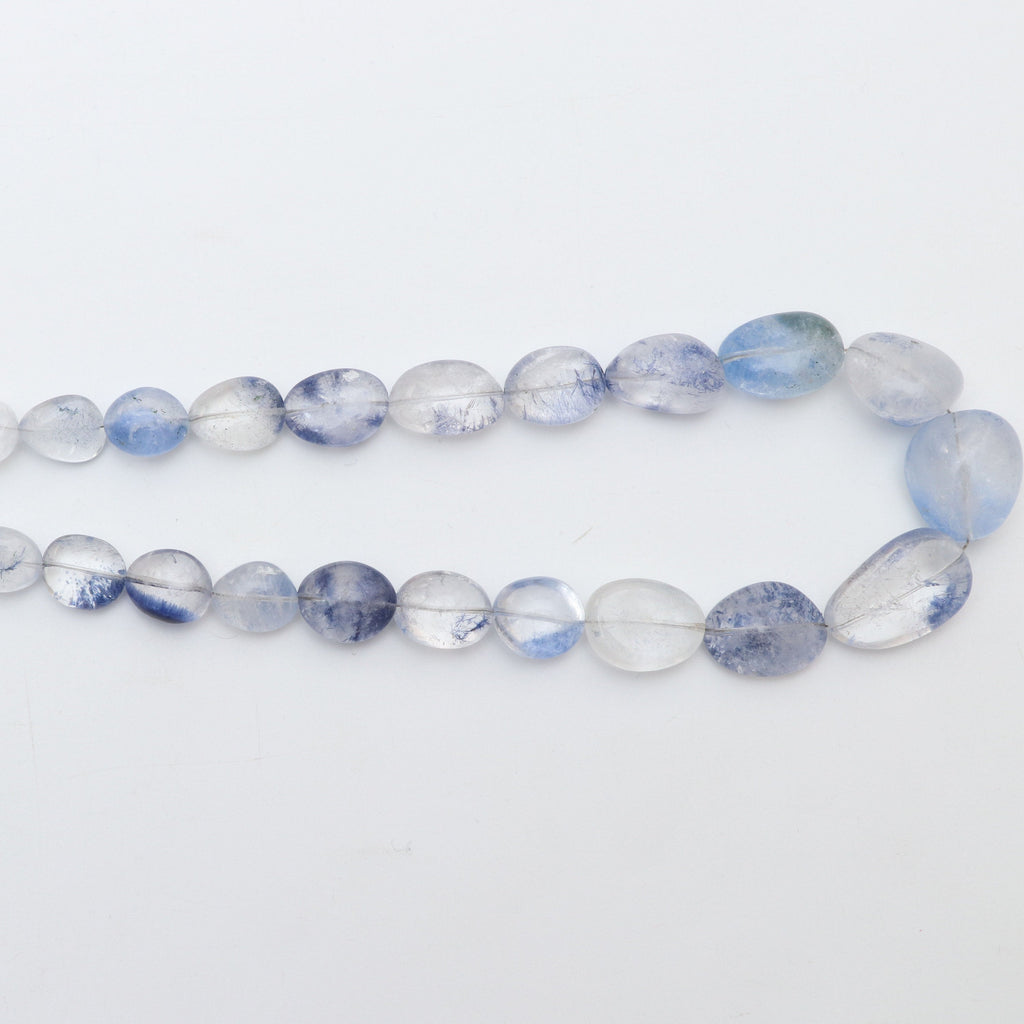 Natural Dumortierite Smooth Tumble Beads | Dumortierite Beads | 5.5x8.5 mm to 15x22 mm | 8 Inch/ 18 Inch | Price Per Strand - National Facets, Gemstone Manufacturer, Natural Gemstones, Gemstone Beads