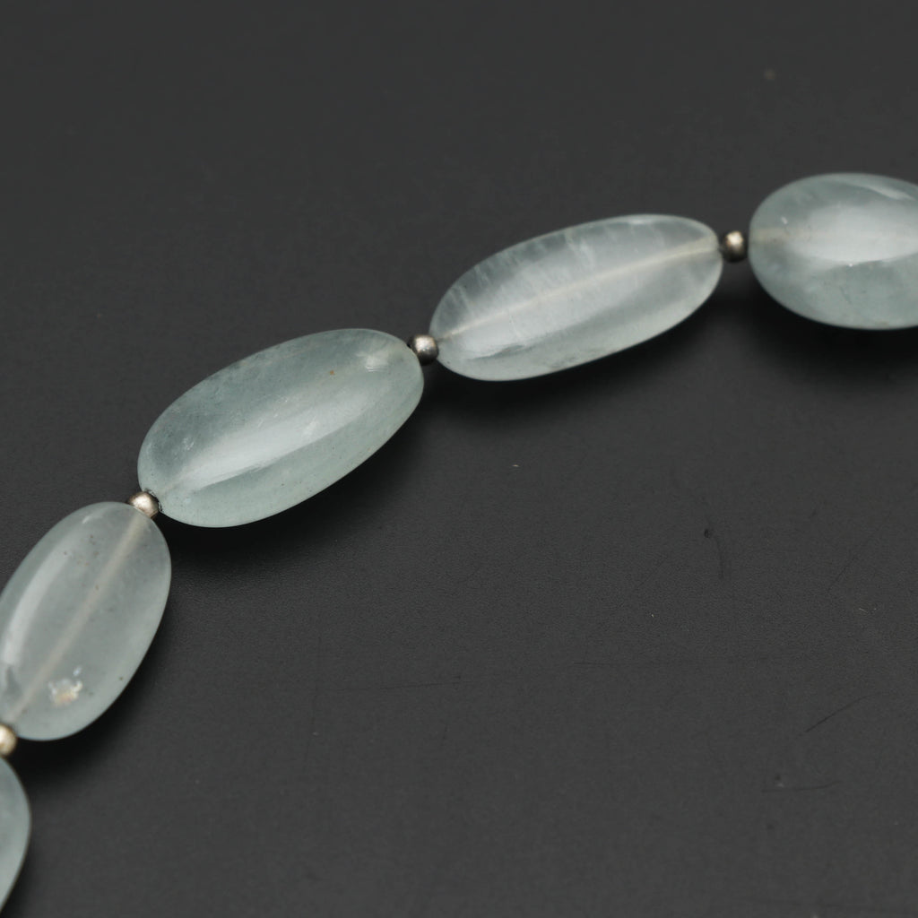 Aquamarine Smooth Tumble Beads, 7x9 mm to 10x16 mm, Aquamarine Tumble, Aquamarine Smooth, 8 Inch Full Strand, price per strand - National Facets, Gemstone Manufacturer, Natural Gemstones, Gemstone Beads