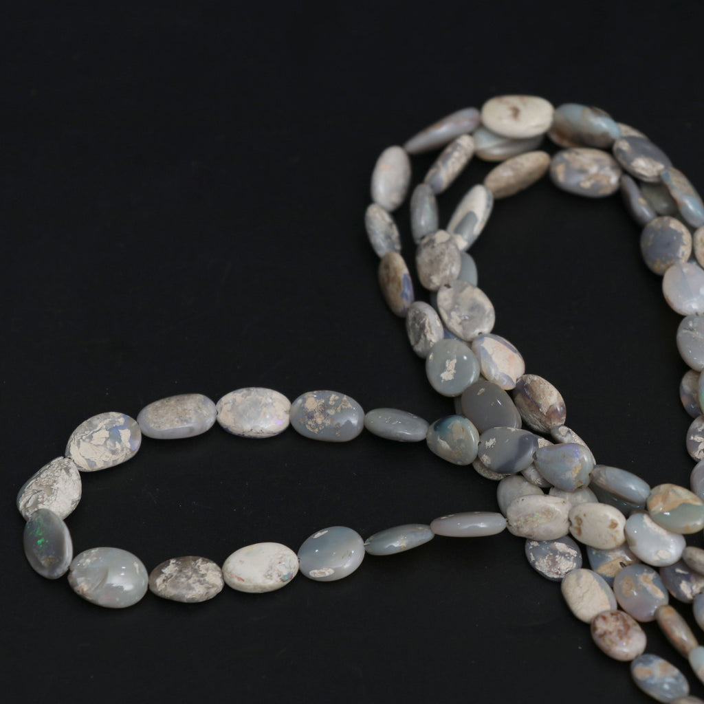 Natural Australian Opal Smooth Tumble Beads | 4.5x5.5 mm to 8x12 mm | Australian Opal Tumble Beads | 8 Inch/ 18 Inch | Price Per Strand - National Facets, Gemstone Manufacturer, Natural Gemstones, Gemstone Beads