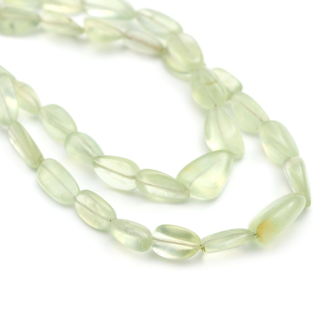 Prehnite Smooth Oval Beads, 4.5x7 mm to 5.5x12 mm, Prehnite Oval Beads - Gem Quality , 86 Inch Full Strand, Price Per Strand - National Facets, Gemstone Manufacturer, Natural Gemstones, Gemstone Beads