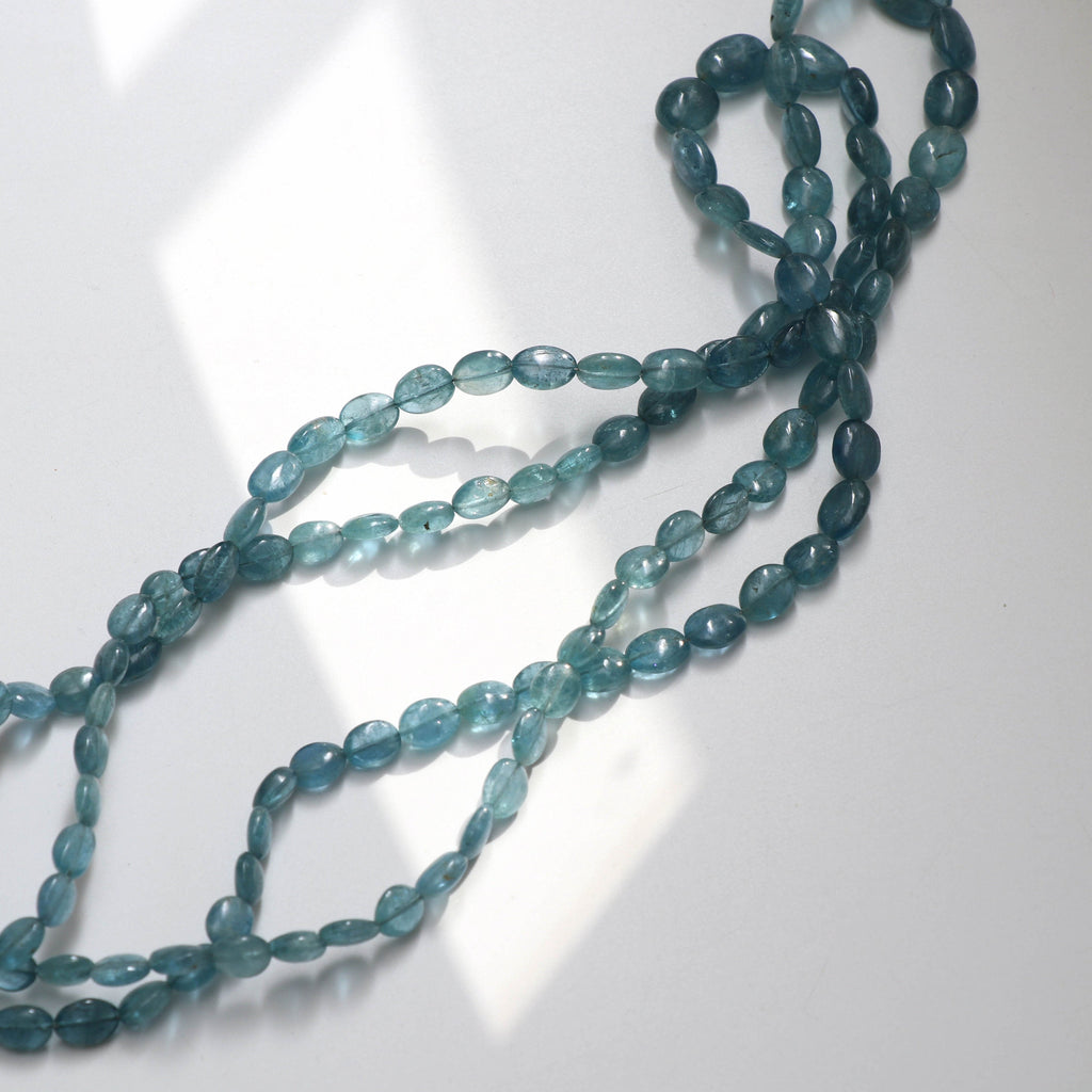 Aquamarine Smooth Tumble Beads, 5x6mm to 8x12 mm, Aquamarine Tumble, Gem Quality, 8 Inch 6 Inch\ 18 Inch Full Strand, Price Per Strand - National Facets, Gemstone Manufacturer, Natural Gemstones, Gemstone Beads