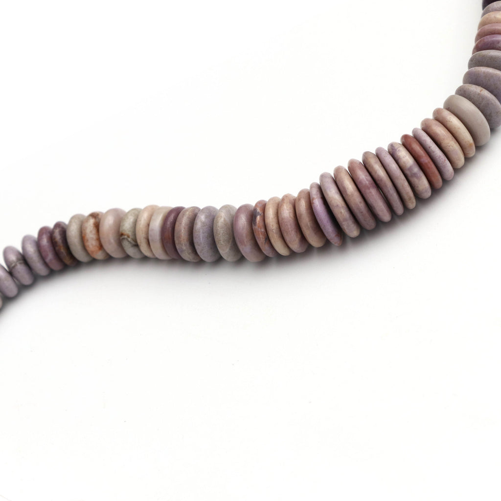 Natural Purple Jade Smooth Coin Beads, 4 mm to 12.5 mm, Purple Jade Tyre - Gem Quality , 8 Inch/ 20 Cm Full Strand, Price Per Strand - National Facets, Gemstone Manufacturer, Natural Gemstones, Gemstone Beads