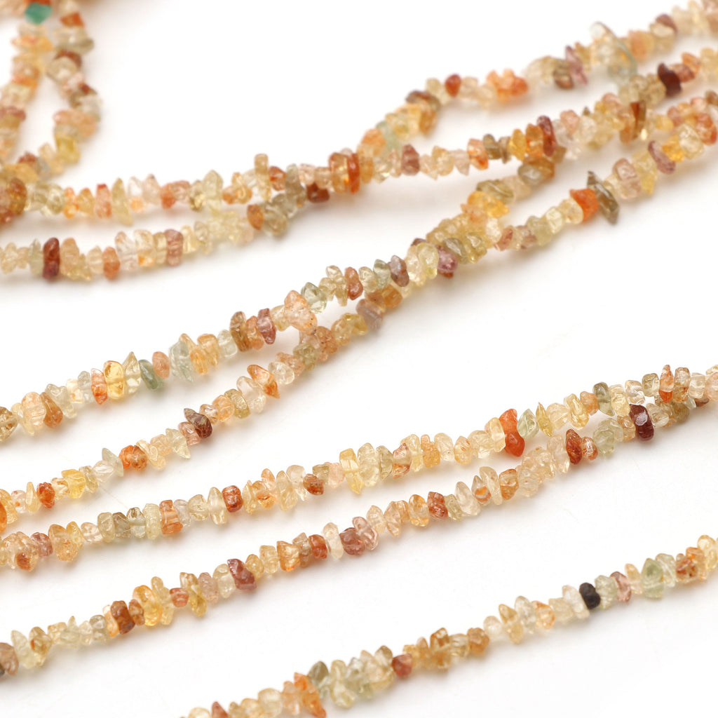 Natural Golden Zircon Smooth Nuggets Beads | 3x4 mm to 4x5.5 mm | Beaded Necklace | 34 Inch Full Strand | Pack of 5 Strands - National Facets, Gemstone Manufacturer, Natural Gemstones, Gemstone Beads