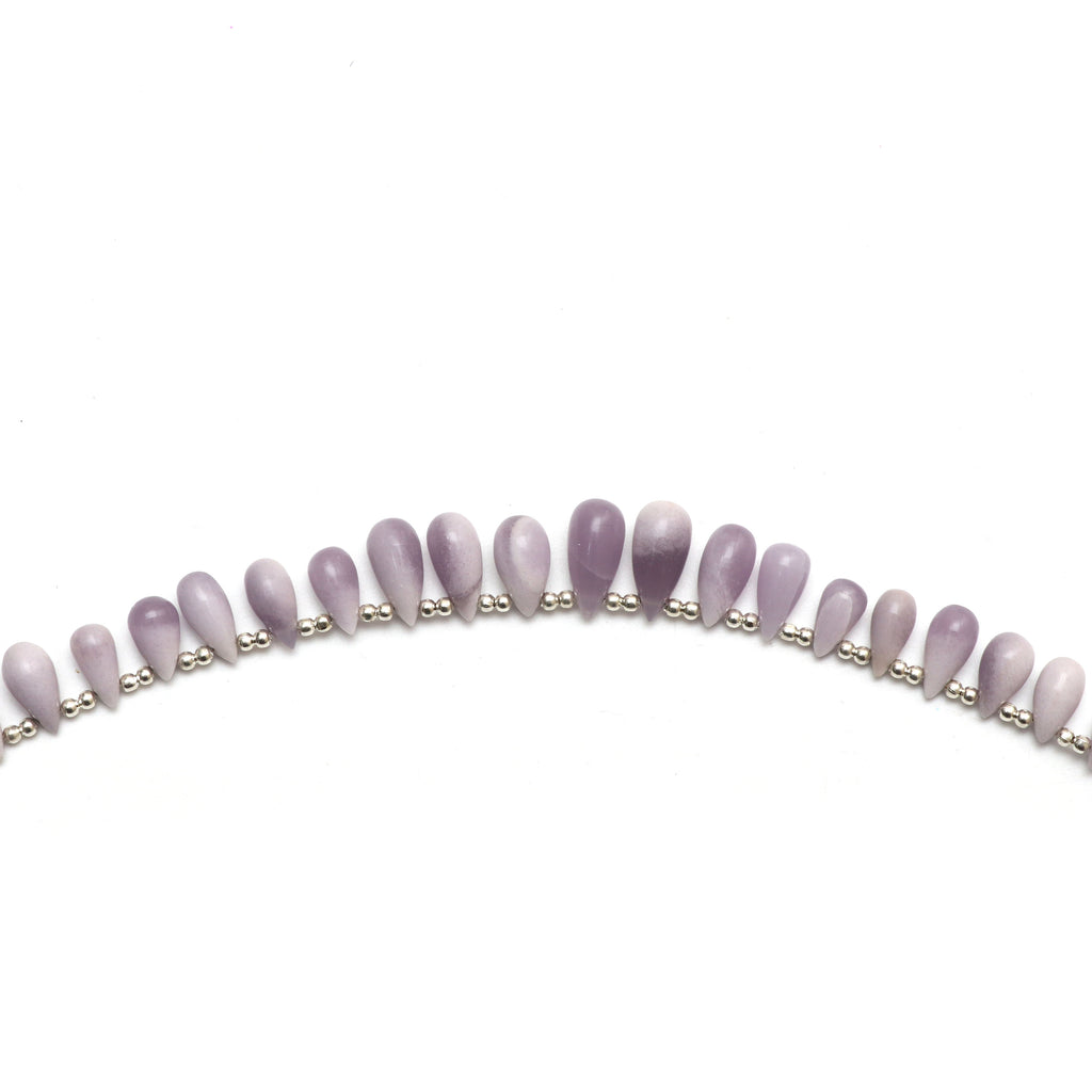 Bi Color Yttrium Fluorite Smooth Drop Beads - 6x10 mm to 7.5x16 mm - Purple Fluorite Drop Beads briolette , 8 Inch Price Per Strand - National Facets, Gemstone Manufacturer, Natural Gemstones, Gemstone Beads