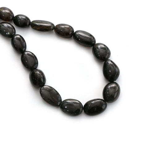 Natural Kornerupine Smooth Tumble Beads | 6x7.5 mm to 10.5x17 mm | Kornerupine Jewelry Making Beads | 8 Inch/ 18 Inch | Price Per Strand