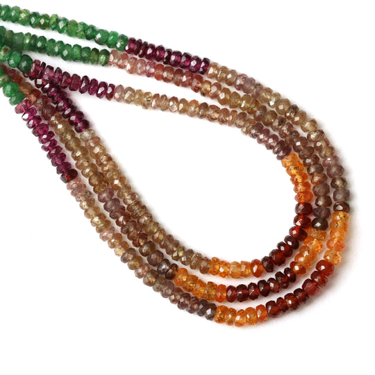 Multi Garnet Faceted Beads, 4 MM, Garnet Jewelry Making Beads, 18 Inch Full Strand, Price Per Strand