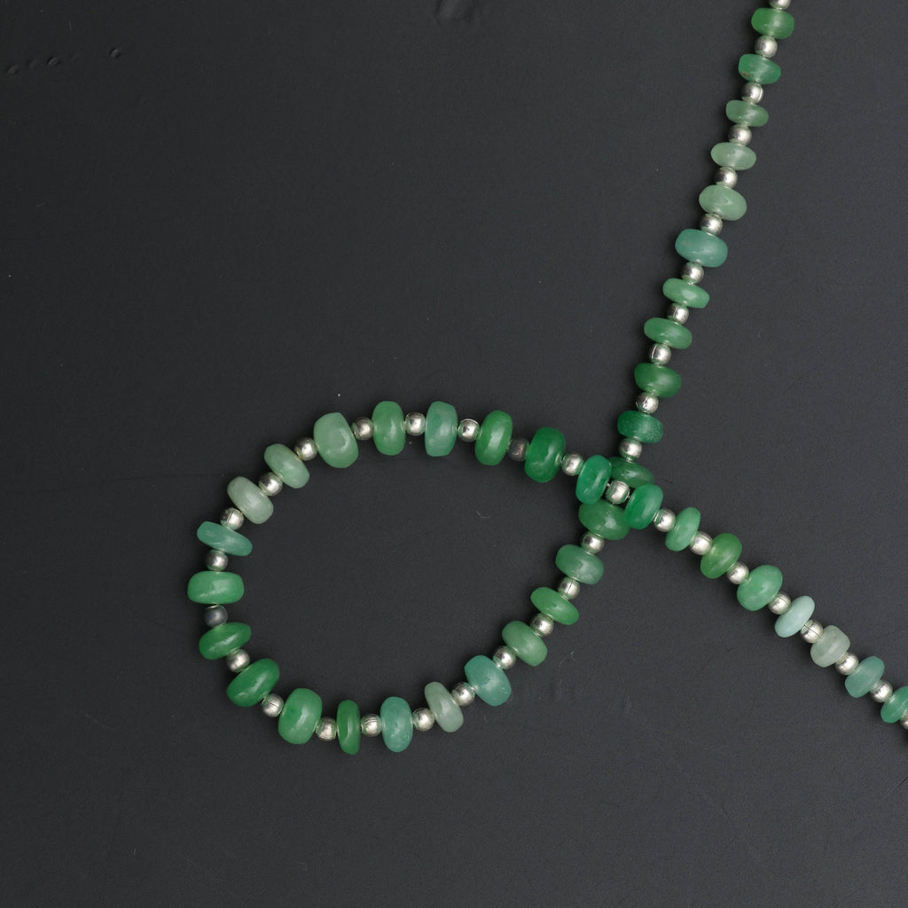Natural Jade Type C Smooth Beads, Jade Rondelle beads, Natural Jade Beads, 4.5 mm to 6 mm, Smooth Beads,Jade strand,8 Inch, Price Per Strand - National Facets, Gemstone Manufacturer, Natural Gemstones, Gemstone Beads