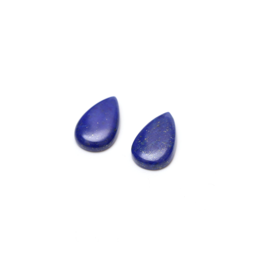 AAA Quality Natural Lapis Smooth Pear Cabochon Gemstone | 14x22 mm | Gemstone Cabochon | Pair ( 2 Pieces ) - National Facets, Gemstone Manufacturer, Natural Gemstones, Gemstone Beads
