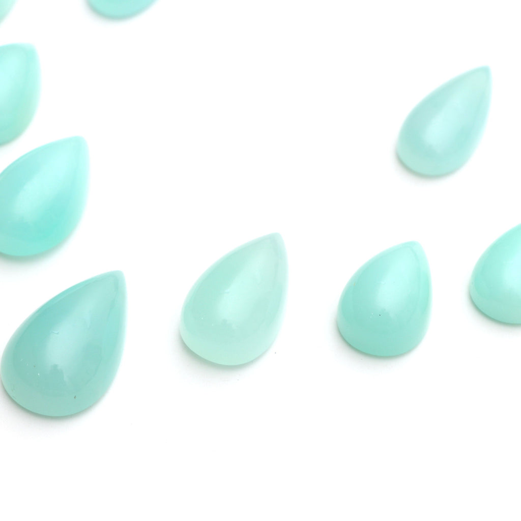 AAA Quality Natural Chrysophrase Smooth Pear Cabochon Gemstone | 15x21 mm to 18x30 mm | Gemstone Cabochon | Set of 9 Pieces - National Facets, Gemstone Manufacturer, Natural Gemstones, Gemstone Beads