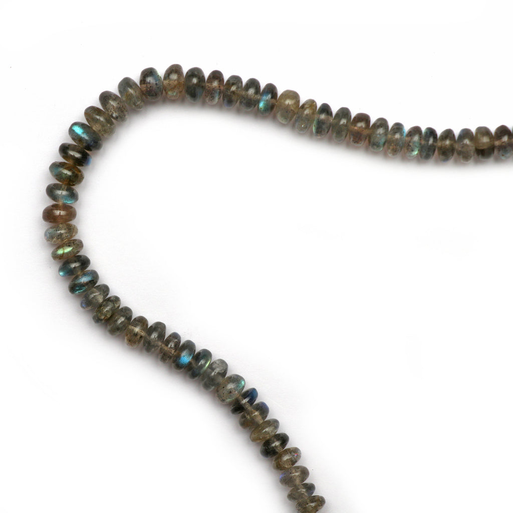 Labradorite Smooth Beads - 6 mm to 8 mm - Labradorite - Gem Quality , 8 Inch/ 20 Cm Full Strand, Price Per Strand - National Facets, Gemstone Manufacturer, Natural Gemstones, Gemstone Beads
