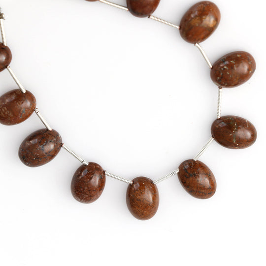 Natural Boulder Opal Smooth Beads Cabs - 10x14 mm to 11x14mm - Opal Jewelry Making Beads, 8 Inch Full Strand, Price Per Strand