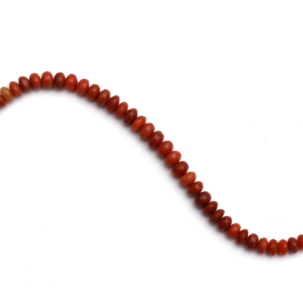 Brown Opal Smooth Roundel Beads - 4 mm to 5.5 mm - Brown Opal - Gem Quality , 8 Inch/ 20 Cm Full Strand, Price Per Strand - National Facets, Gemstone Manufacturer, Natural Gemstones, Gemstone Beads