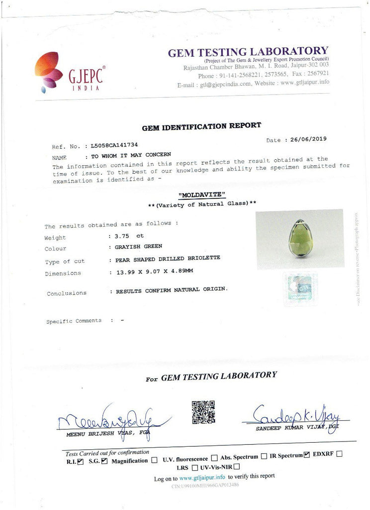 Gem Identification Report / Gemstone Testing Report / Certification - National Facets, Gemstone Manufacturer, Natural Gemstones, Gemstone Beads