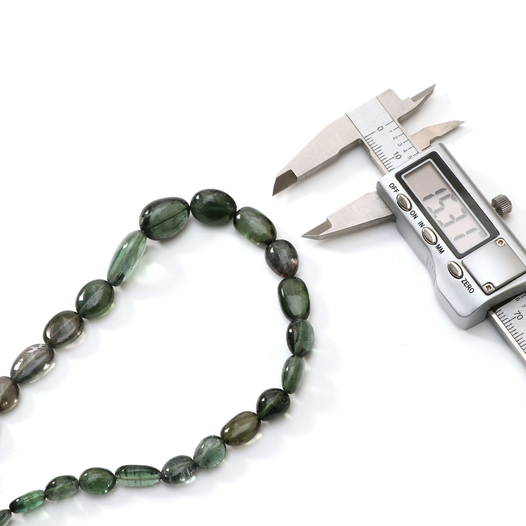 Natural Tourmaline Smooth Tumble Beads | Unique Tourmaline | 5x7 mm to 12.5x17.5 mm | 8 Inch/ 18 Inch Full Strand | Price Per Strand - National Facets, Gemstone Manufacturer, Natural Gemstones, Gemstone Beads