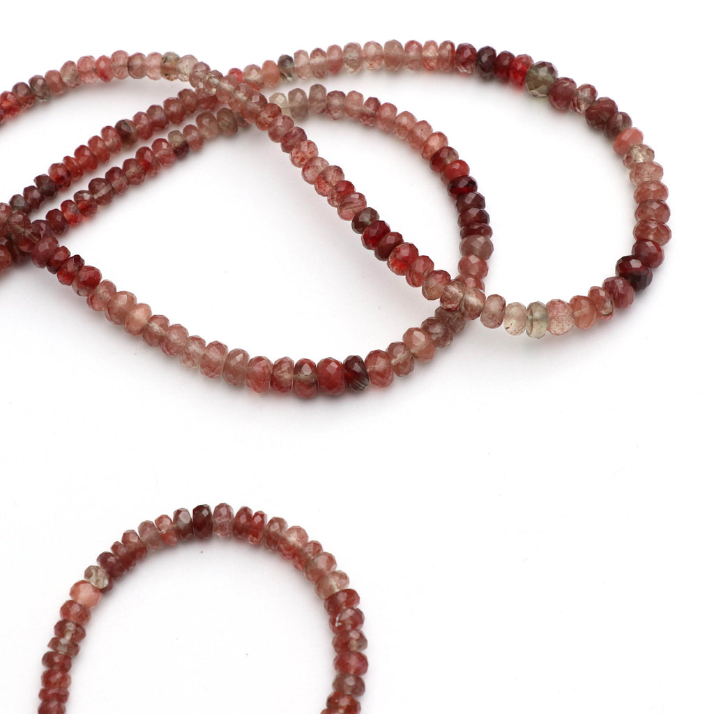 Andesine Faceted Roundel Beads - 3 mm to 6 mm - Andesine Roundel Beads - Gem Quality , 8 Inch/16 Inch Full Strand, Price Per Strand - National Facets, Gemstone Manufacturer, Natural Gemstones, Gemstone Beads