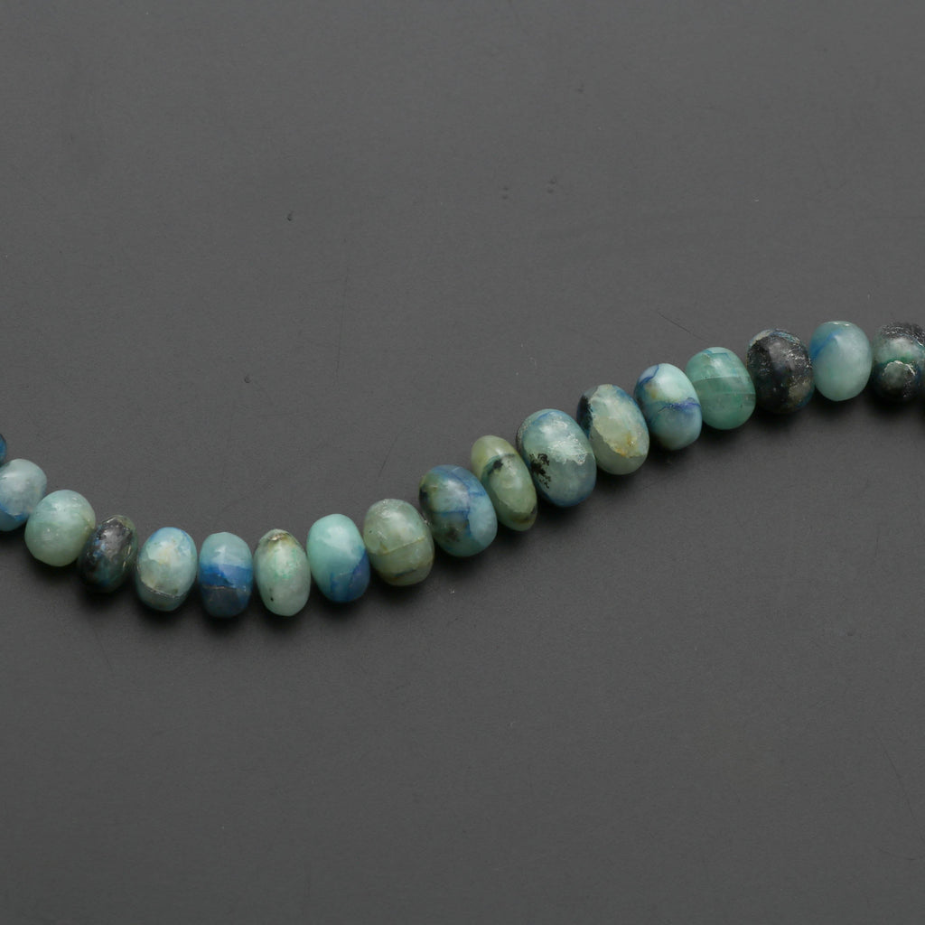 Azurite Feldspar Smooth Roundel Beads, Azurite Beads - 5mm to 10mm - Feldspar Azurite - Gem Quality, 6.5 Inch, Price Per Strand - National Facets, Gemstone Manufacturer, Natural Gemstones, Gemstone Beads