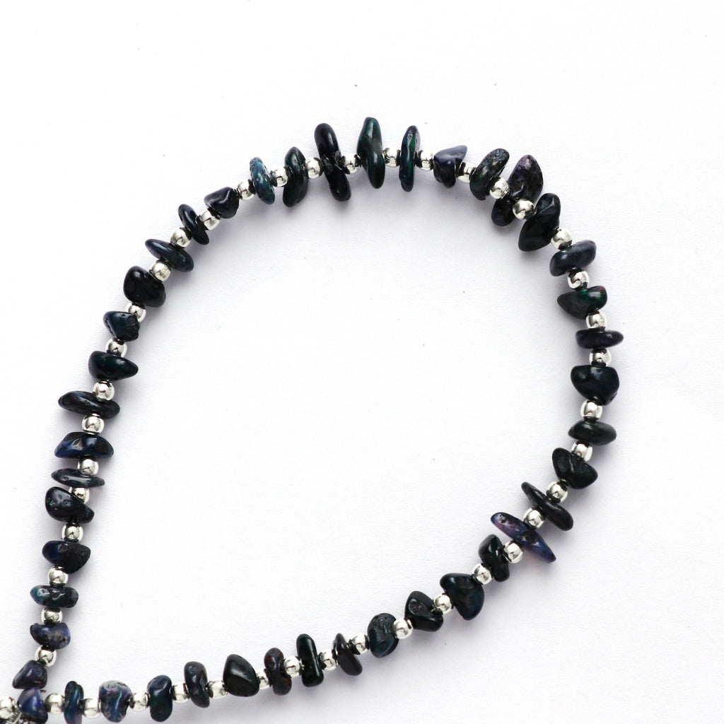 Black Ethiopian Opal Smooth Nuggets/ Textured Opal Beads - 2x4 mm To 3x8 mm - Gem Quality , 8 Inch Full Strand, Price Per Strand - National Facets, Gemstone Manufacturer, Natural Gemstones, Gemstone Beads