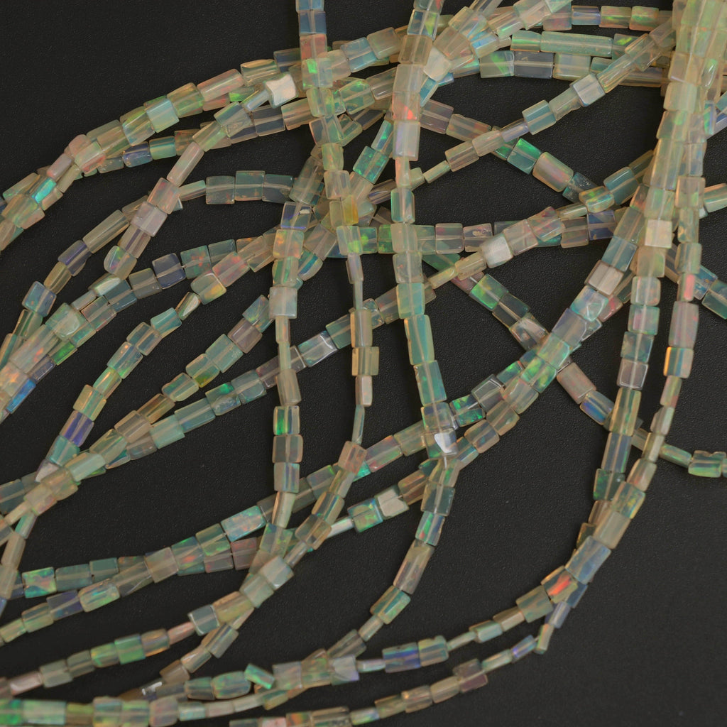Natural Ethiopian Opal Smooth Rectangle Honey Color Beads | 2.5x4 mm to 4x8 mm | 8 Inches/ 18 Inches Full Strand | Price Per Strand - National Facets, Gemstone Manufacturer, Natural Gemstones, Gemstone Beads