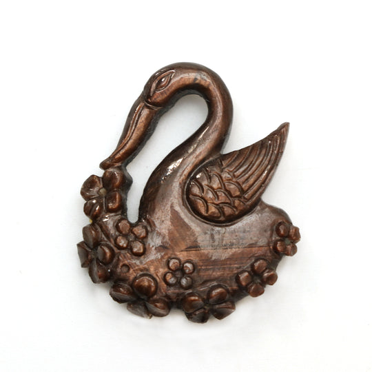 Natural Wonder Sapphire Carving Fancy Shape Loose Gemstone - 32x33.5 mm - Wonder Sapphire Swan Bird Shape Carving Loose Gemstone, 1 Piece