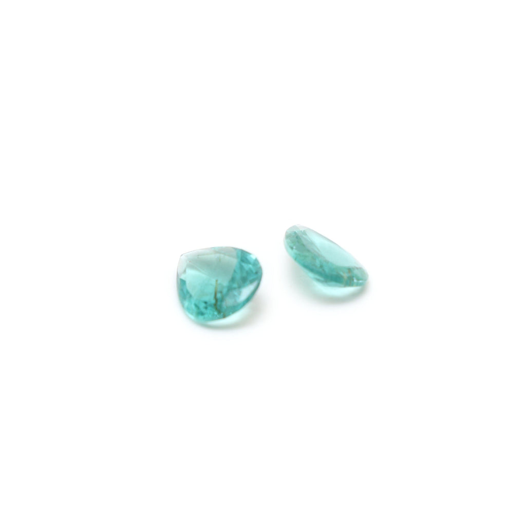 Natural Blue Tourmaline Faceted Peart, Natural Tourmaline Loose Gemstone, 10x7x3 mm, Tourmaline Gemstone, Gem Quality, Pair ( 2 Pieces ) - National Facets, Gemstone Manufacturer, Natural Gemstones, Gemstone Beads