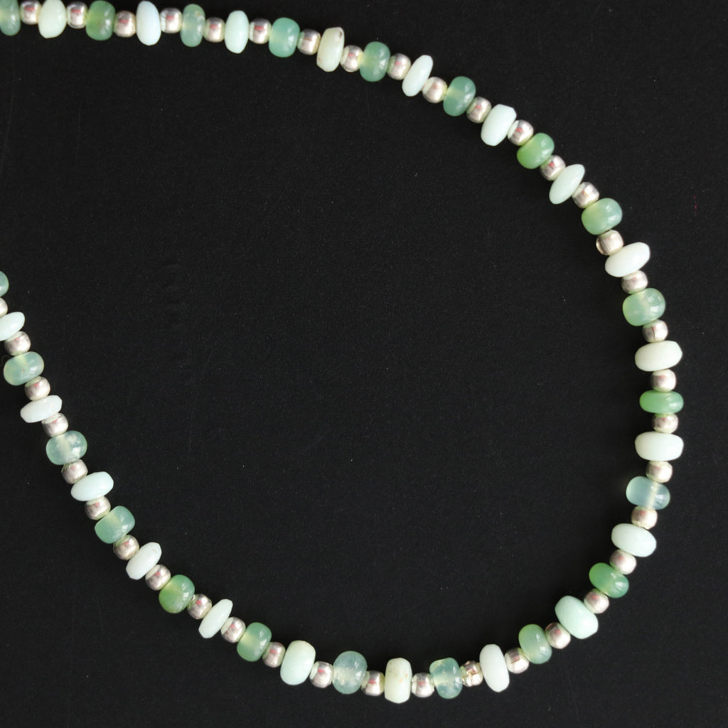 Chrysoprase Smooth Beads, Chrysoprase Rondelle, Rondelle Beads, Smooth Beads, Gemstone Beads, 4 mm to 4.5 mm, 8 Inch Strand - National Facets, Gemstone Manufacturer, Natural Gemstones, Gemstone Beads