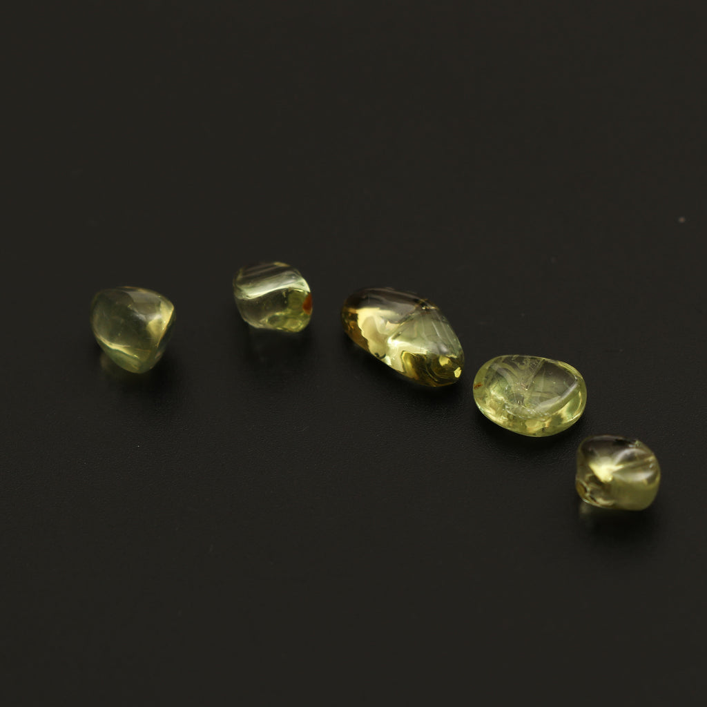 Natural Chrysoberyl Smooth Tumble Loose Gemstone, 7x14 mm, Chrysoberyl Smooth Tumble Gemstone, 5 Pieces - National Facets, Gemstone Manufacturer, Natural Gemstones, Gemstone Beads