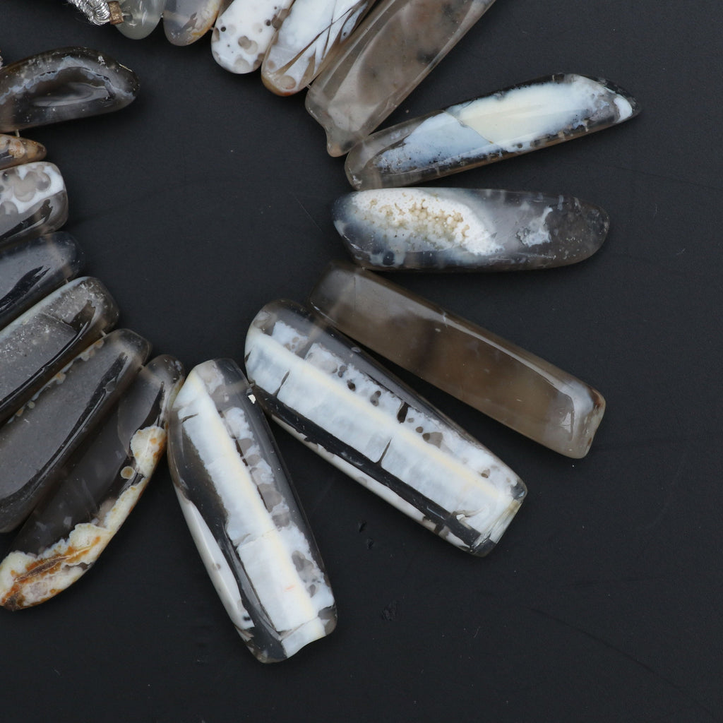 Opal Smooth Long Nuggets Beads - 8x15 mm to 11x31 mm - Opal Slice Gemstone - Gem Quality , 11 Cm Full Strand, Price Per Strand - National Facets, Gemstone Manufacturer, Natural Gemstones, Gemstone Beads