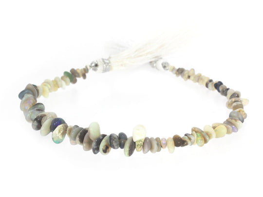 Natural Australian Opal Smooth Tumble Beads, 4 mm to 8 mm, Opal Jewelry Making Beads, 8 Inches Strand, Price Per Strand