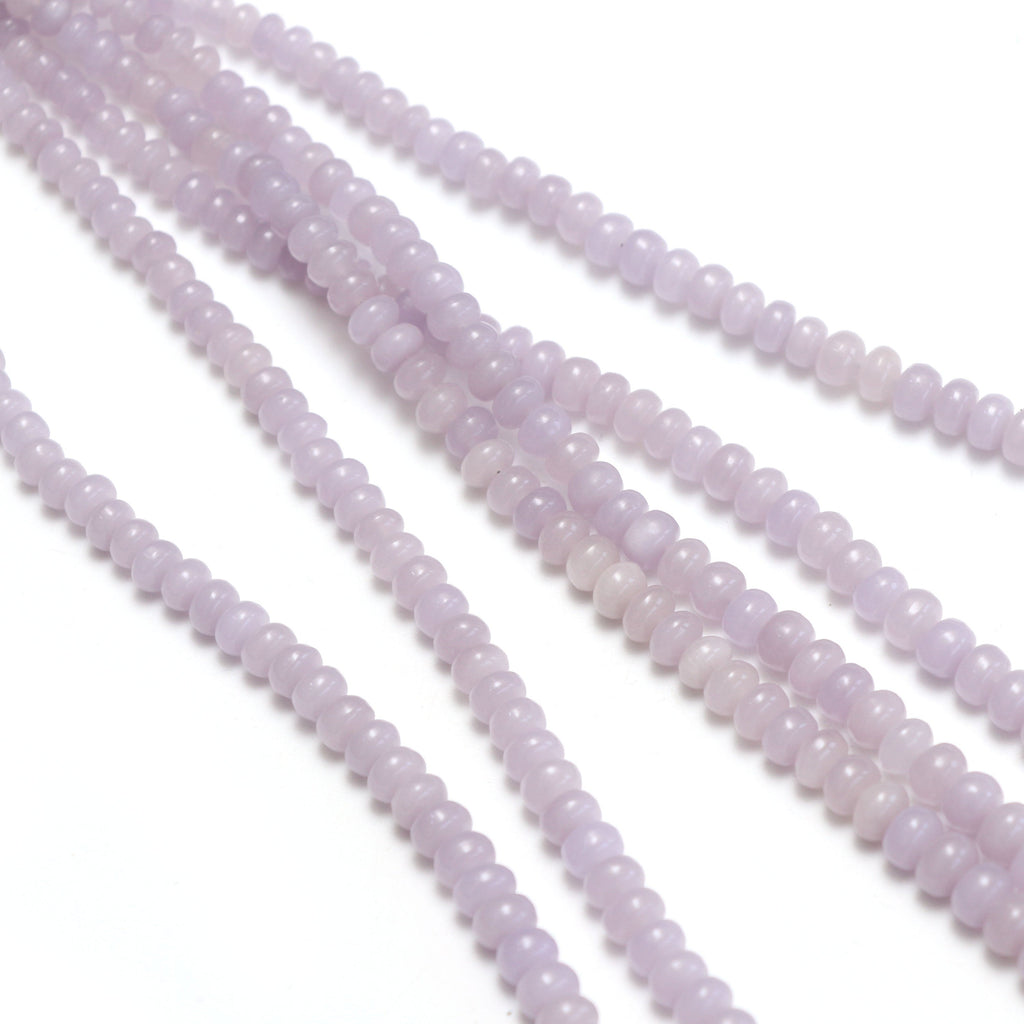 Natural Yttrium Fluorite Smooth Rondelle Beads | Unique Purple Fluorite | 4.5 mm to 9 mm | 8 Inch/ 18 Inch | Price Per Strand - National Facets, Gemstone Manufacturer, Natural Gemstones, Gemstone Beads