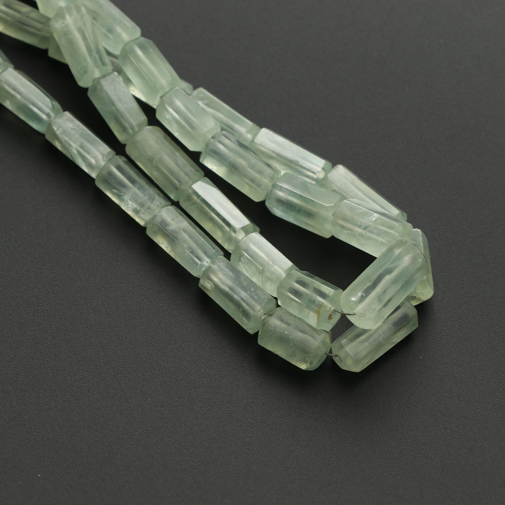 Prehnite Faceted Cylinder Beads, 5x9.5 mm to 7x16 mm, Prehnite Cylinder Beads, Prehnite strand, 16 Inch Full Strand, price per strand - National Facets, Gemstone Manufacturer, Natural Gemstones, Gemstone Beads