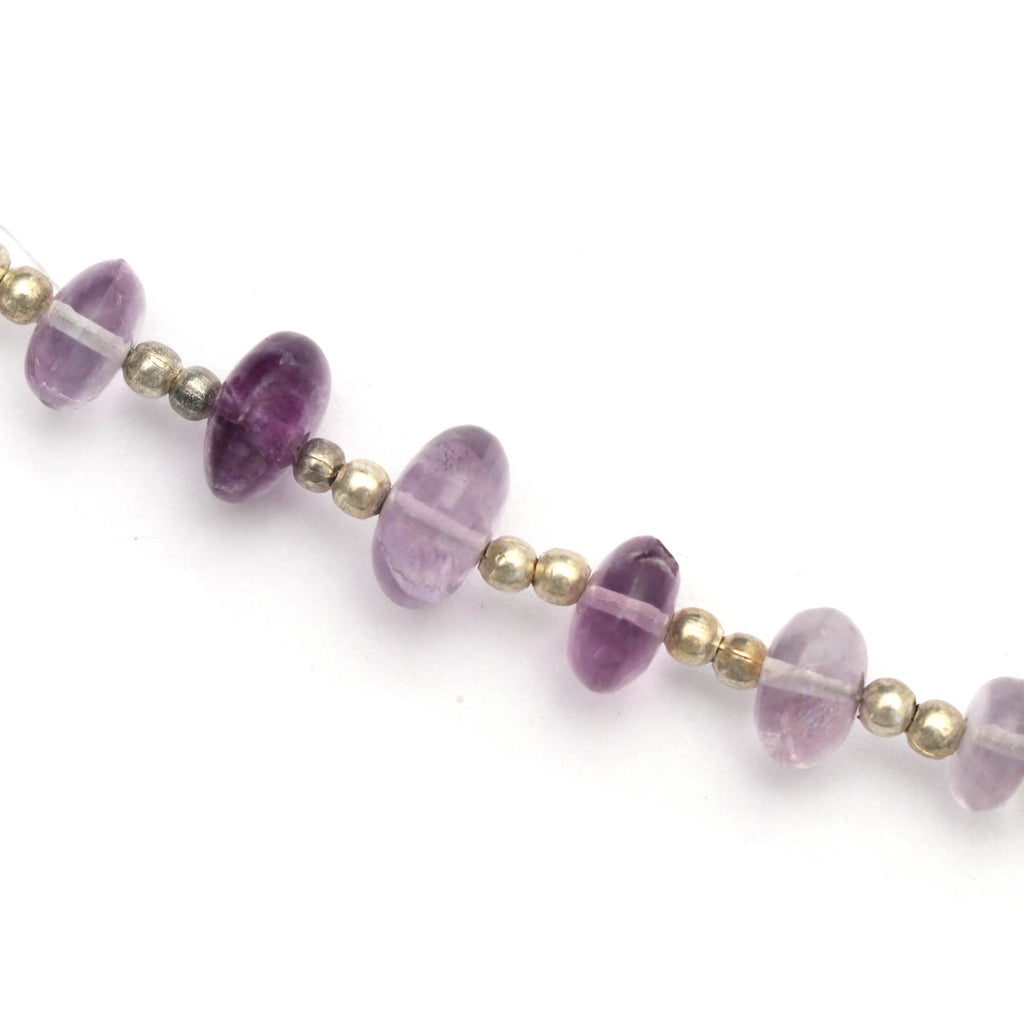 Natural Fluorite Smooth Roundel Beads, Fluorite Smooth - 6 mm To 8 mm - Fluorite Roundel - Gem Quality, 2 Inch, Price Per Strand - National Facets, Gemstone Manufacturer, Natural Gemstones, Gemstone Beads