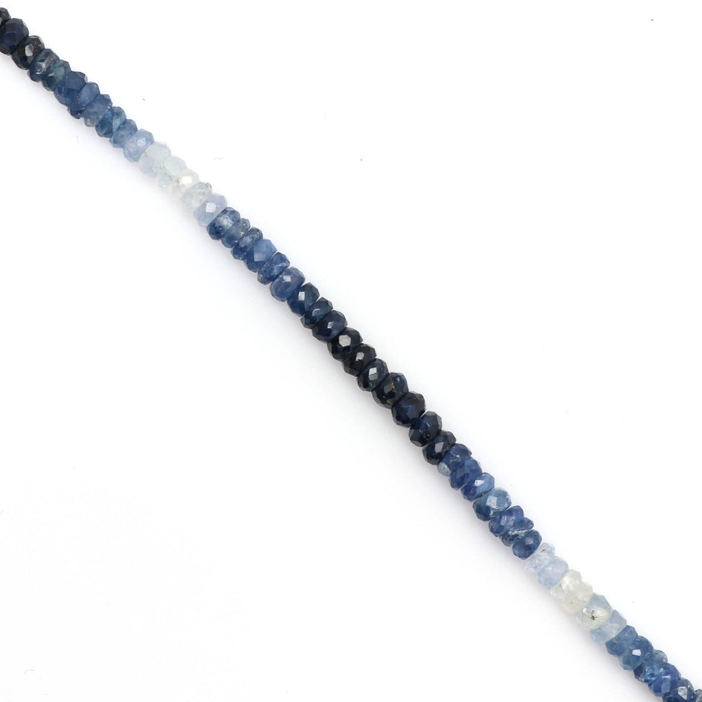 Blue Sapphire Faceted Beads -4 mm - Blue Sapphire - Sapphire Faceted Beads, Gem Quality , 8 Inch Full Strand, Price Per Strand - National Facets, Gemstone Manufacturer, Natural Gemstones, Gemstone Beads