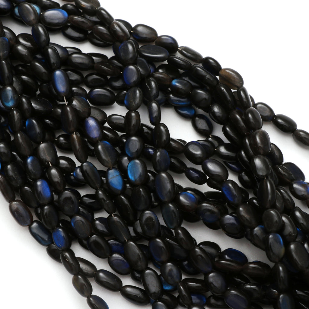 Labradorite Smooth Nuggets, 6x5 mm to 7x5 mm, Labradorite Beads,- Gem Quality , 18 Inch/ 46 Cm Full Strand, Price Per Strand - National Facets, Gemstone Manufacturer, Natural Gemstones, Gemstone Beads