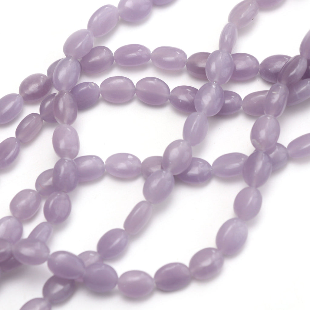 Natural Yttrium Fluorite Smooth Oval Beads | Unique Purple Fluorite | 6.5x8.5 mm to 10.5x14.5 mm | 8 Inch/ 18 Inch | Price Per Strand - National Facets, Gemstone Manufacturer, Natural Gemstones, Gemstone Beads