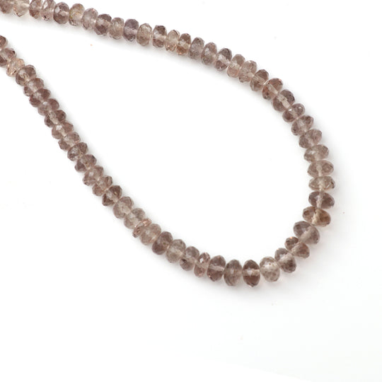 スカポライト ファセット ラウンデル ビーズ、4 mm ～ 7 mm、スカポライト ジュエリー メイキング ビーズ - 18 インチ / 46 cm フル ストランド、1 ストランドあたりの価格