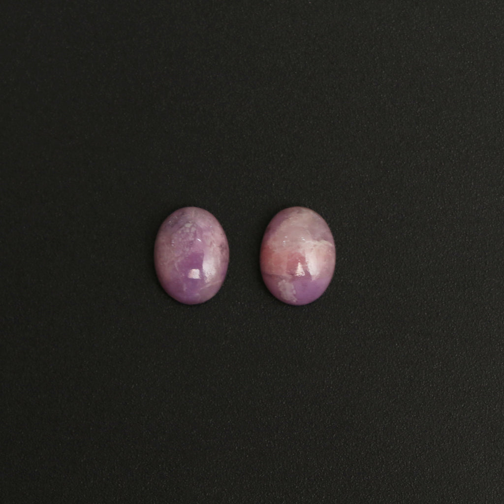 Natural Sugilite Smooth Oval Cabochon Gemstone | 7x9mm | Gemstone Cabochon | Pair ( 2 Pieces ) - National Facets, Gemstone Manufacturer, Natural Gemstones, Gemstone Beads