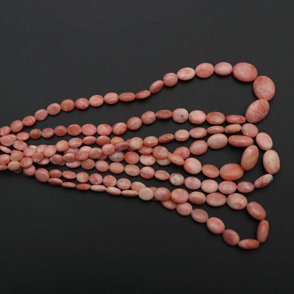 Peach Opal Smooth Tumble Beads | 6x7.5 mm to 11x15 mm | Peach Opal Smooth Beads | Gem Quality | 8 Inch/17 Inch | Price Per Strand - National Facets, Gemstone Manufacturer, Natural Gemstones, Gemstone Beads
