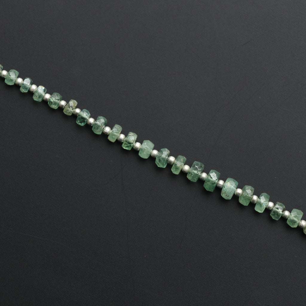 Mint Kyanite Faceted Beads, Green Kyanite Beads, Gemstone Beads, 3 mm to 6 mm - Mint Kyanite Faceted- Gem Quality , 8 Inch, Price Per Strand - National Facets, Gemstone Manufacturer, Natural Gemstones, Gemstone Beads