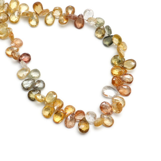 Natural Golden Zircon Faceted Pear Beads | 7x4.5 mm to 8.5x5.5 mm | Zircon Jewelry Making Beads | 16 Inch Full Strand | Price Per Strand