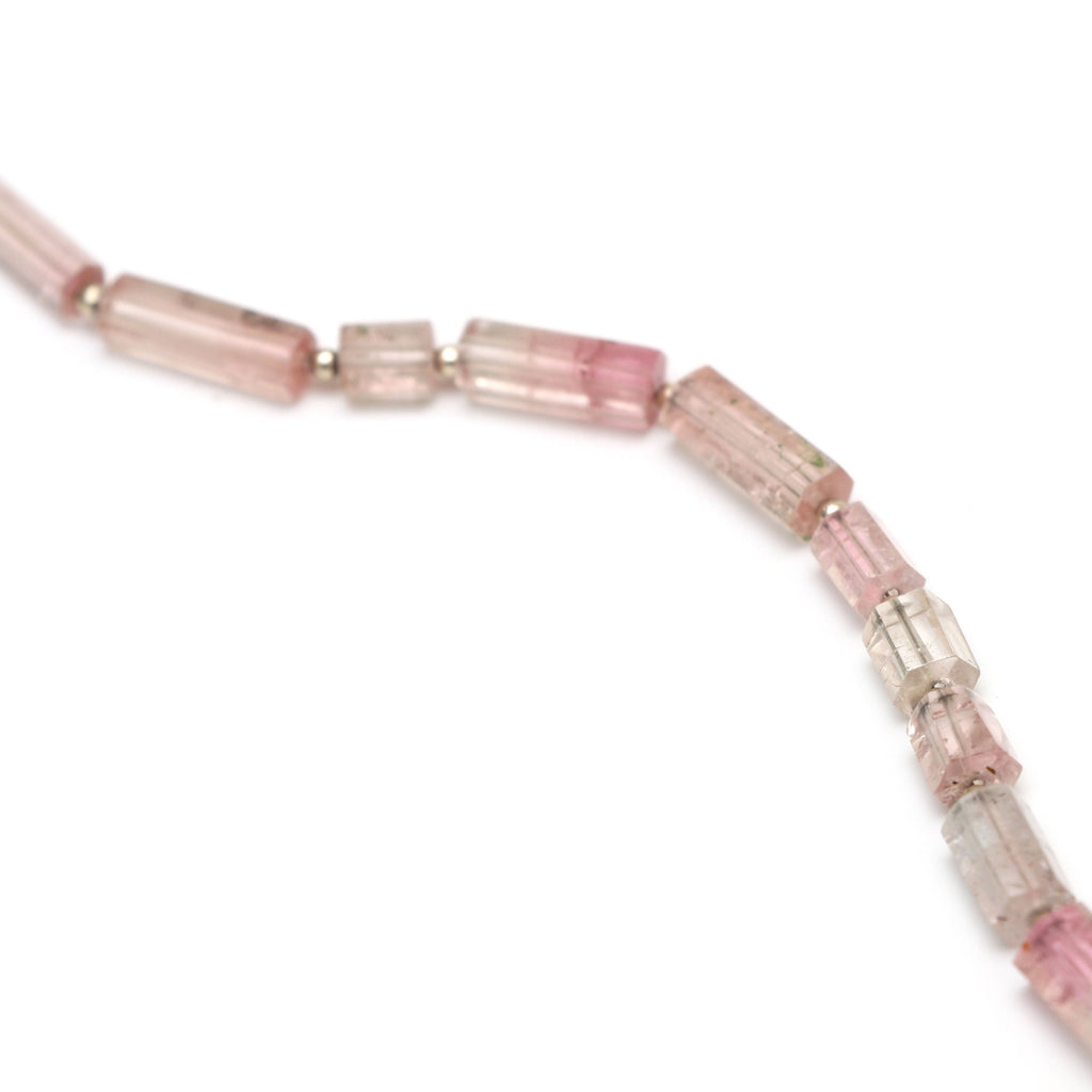 Natural Multi Tourmaline Faceted Cylinder Beads | Unique Tourmaline | 5x5.5 mm to 7x20 mm | 8 Inch/ 19 Inch Full Strand | Price Per Strand - National Facets, Gemstone Manufacturer, Natural Gemstones, Gemstone Beads