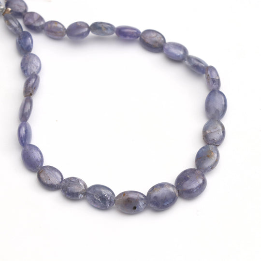 Natural Tanzanite Smooth Oval Beads, Tanzanite Oval, 6x7 mm to 7.5x9 mm - Tanzanite - Gem Quality , 8 Inch Full Strand, Price Per Strand